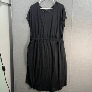 zuda Z-Air Slub Jersey Crosstadi Midi Dress Black Large